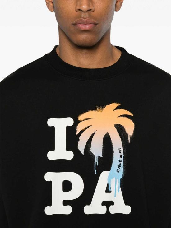 26SS 팜앤젤스 탑 PMBA08HS26FLE0061001 Black - PALM ANGELS
