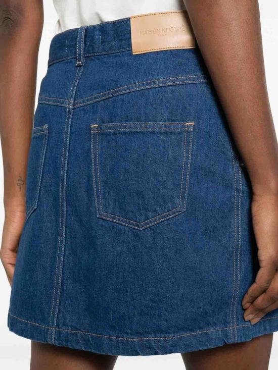 26SS 메종키츠네 데님 스커트 QW01501WD4023WAIND Blue - MAISON KITSUNE