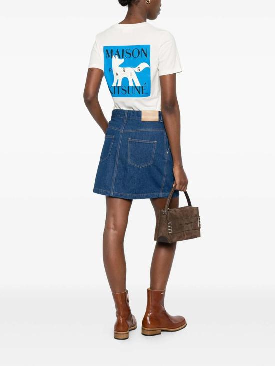 26SS 메종키츠네 데님 스커트 QW01501WD4023WAIND Blue - MAISON KITSUNE