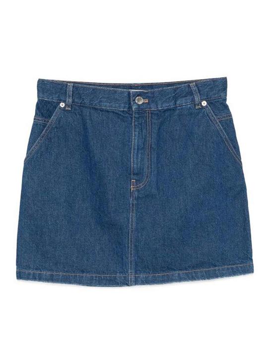 26SS 메종키츠네 데님 스커트 QW01501WD4023WAIND Blue