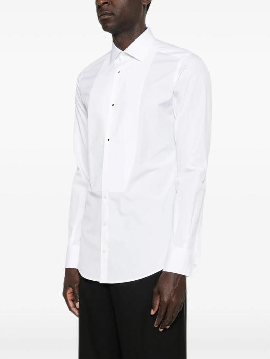 26SS 돌체앤가바나 코튼 포플린 골드 핏 턱시도 셔츠 G5EN5TGK006W0800 White - DOLCE & GABBANA