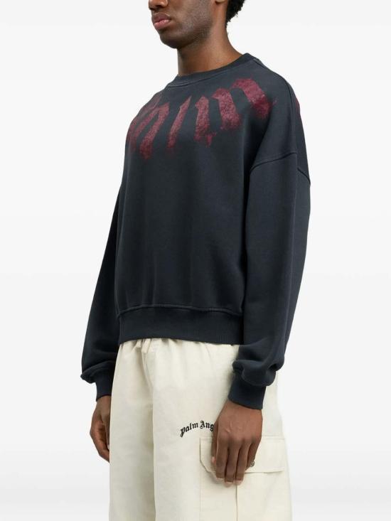 26SS 팜앤젤스 탑 PMBA08JS26FLE0011028 Black - PALM ANGELS