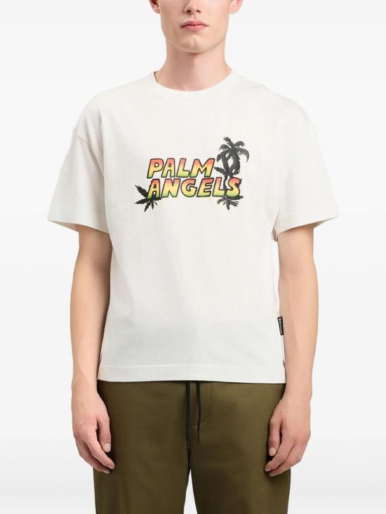 26SS 팜앤젤스 반팔 티셔츠 PMAA109S26JER00C0384 White - PALM ANGELS