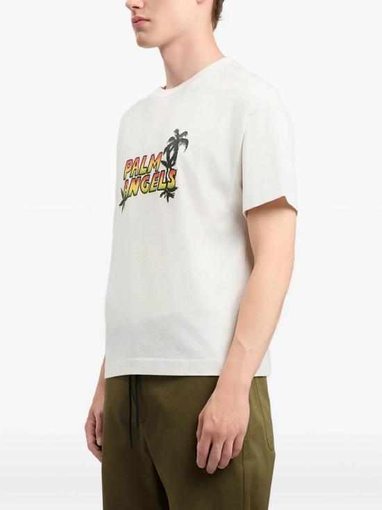 26SS 팜앤젤스 반팔 티셔츠 PMAA109S26JER00C0384 White - PALM ANGELS