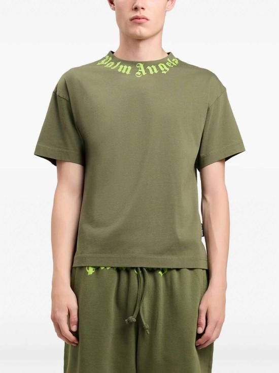 26SS 팜앤젤스 반팔 티셔츠 PMAA109S26JER0085614 Green - PALM ANGELS