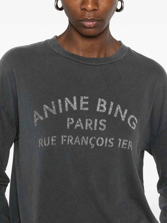 26FW 애니빙 긴팔 티셔츠 A0812757WBL1 Grey - ANINE BING