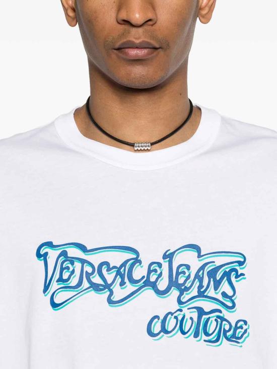 26SS 베르사체 반팔 티셔츠 80GAHD08CJ01Z003 White - VERSACE
