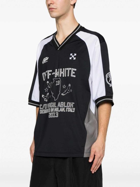 26SS 오프화이트 반팔 티셔츠 44MAD013S26J001001 Black - OFF WHITE