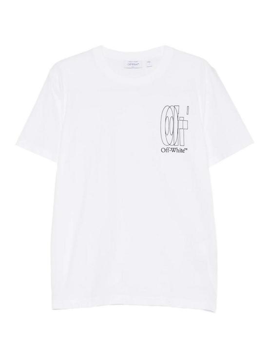26SS 오프화이트 반팔 티셔츠 44MAA027S26J003100 White