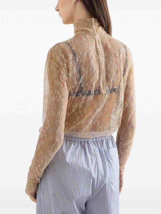 26SS 돌체앤가바나 샨틸리 레이스 블라우스 F7BV7TFLSM1F4522 Nude Neutrals - DOLCE & GABBANA