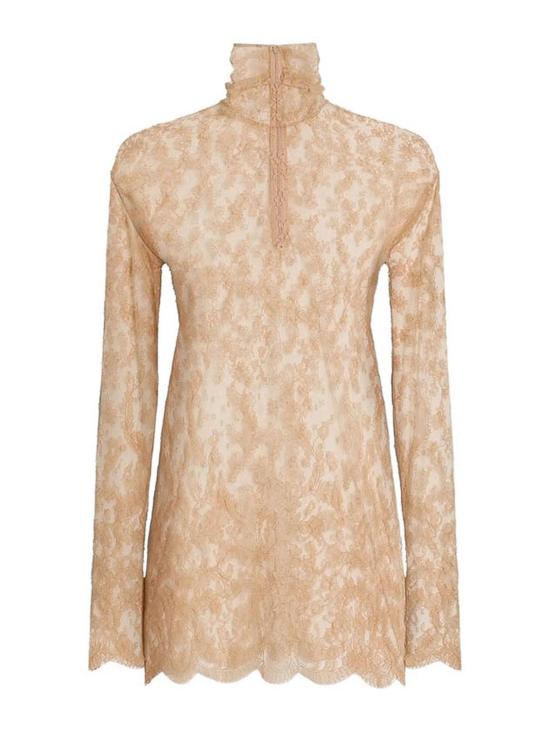 26SS 돌체앤가바나 샨틸리 레이스 블라우스 F7BV7TFLSM1F4522 Nude Neutrals