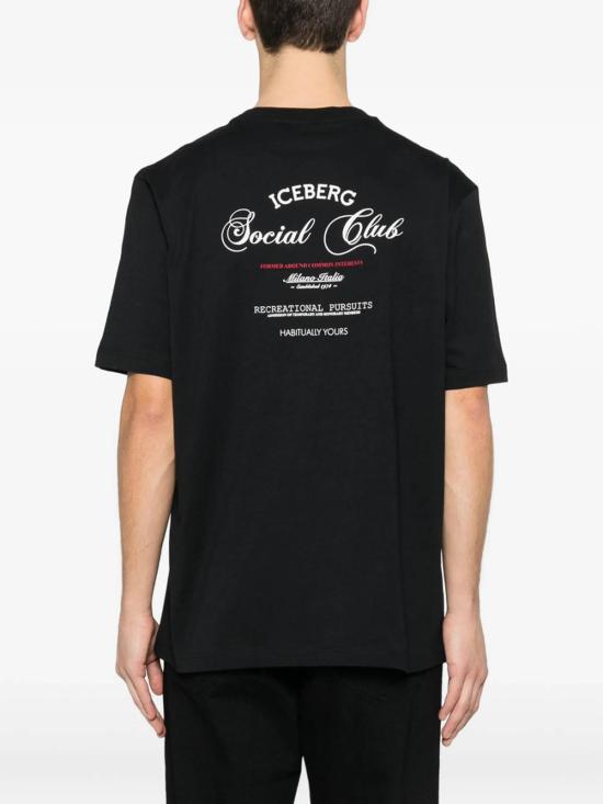 26SS 아이스 비 아이스버그 반팔 티셔츠 F02063259000 Black - ICE B ICEBERG