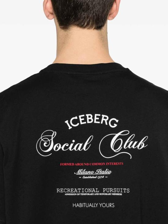 26SS 아이스 비 아이스버그 반팔 티셔츠 F02063259000 Black - ICE B ICEBERG