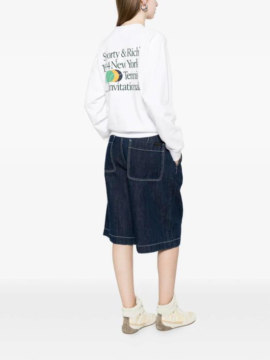 26SS 스포티앤리치 긴팔 티셔츠 ST07161174 White - SPORTY & RICH