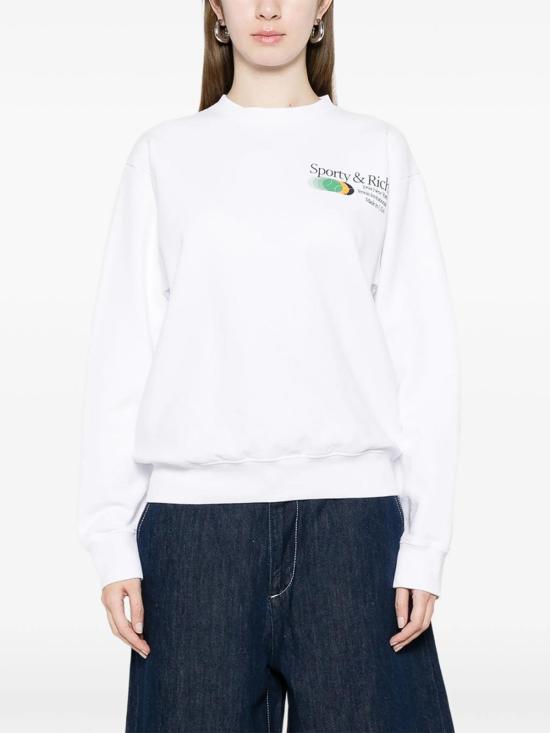 26SS 스포티앤리치 긴팔 티셔츠 ST07161174 White - SPORTY & RICH