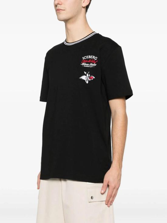 26SS 아이스 비 아이스버그 반팔 티셔츠 F043627A9000 Black - ICE B ICEBERG