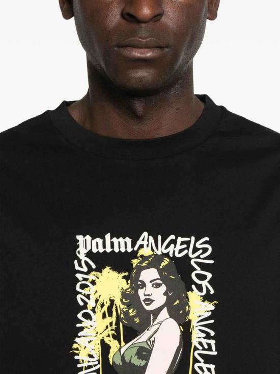 26SS 팜앤젤스 반팔 티셔츠 PMAA109S26JER00F1084 Black - PALM ANGELS
