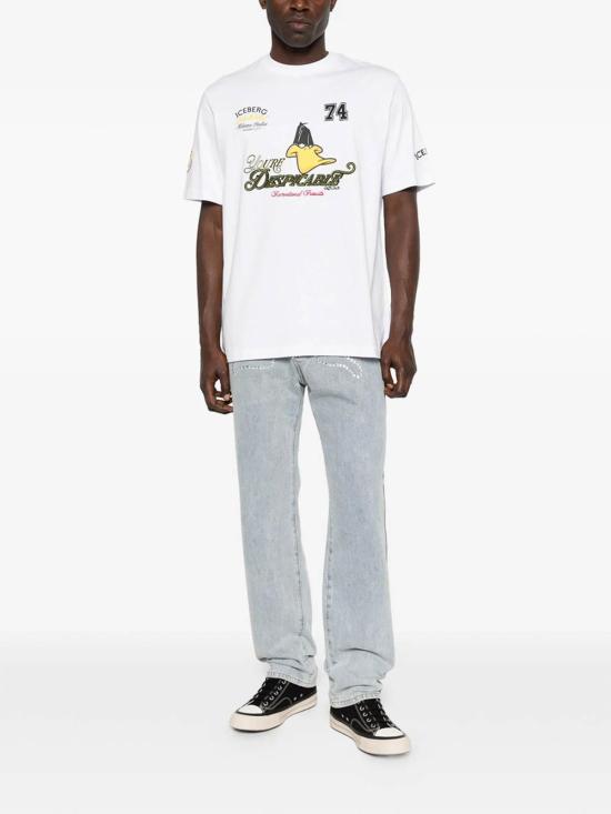 26SS 아이스 비 아이스버그 반팔 티셔츠 F023627A1101 White - ICE B ICEBERG