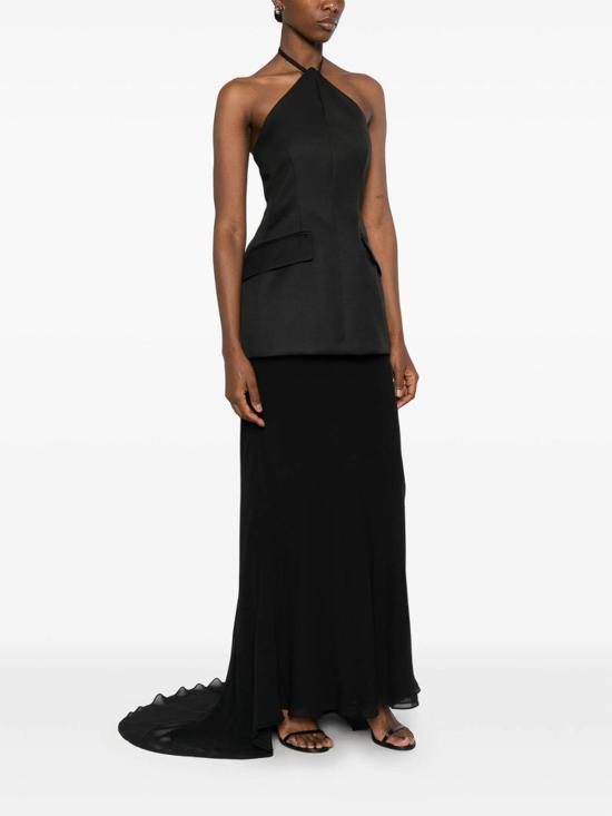26SS 스포트막스 롱 원피스 SPXPINNE538007 Black - SPORTMAX