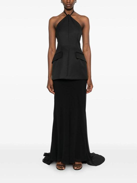 26SS 스포트막스 롱 원피스 SPXPINNE538007 Black - SPORTMAX
