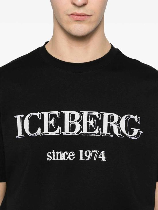 26SS 아이스 비 아이스버그 반팔 티셔츠 F014627A9000 Black - ICE B ICEBERG