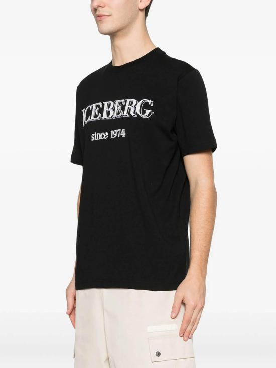 26SS 아이스 비 아이스버그 반팔 티셔츠 F014627A9000 Black - ICE B ICEBERG