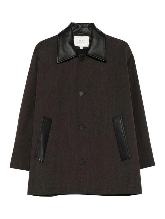 26SS 스튜디오 니콜슨 가죽 자켓 SNM1476M Brown