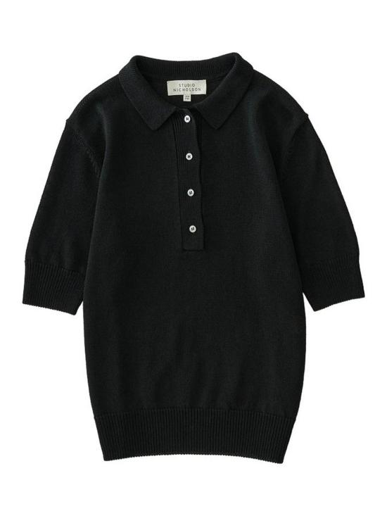 26SS 스튜디오 니콜슨 폴로 티셔츠 SNW1892 Black