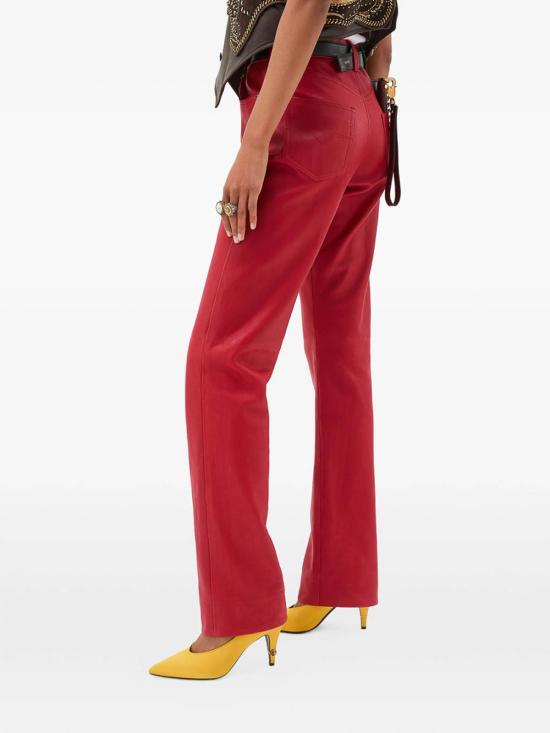 26SS 베르사체 가죽 팬츠 1A1749110237851RE60 Red - VERSACE