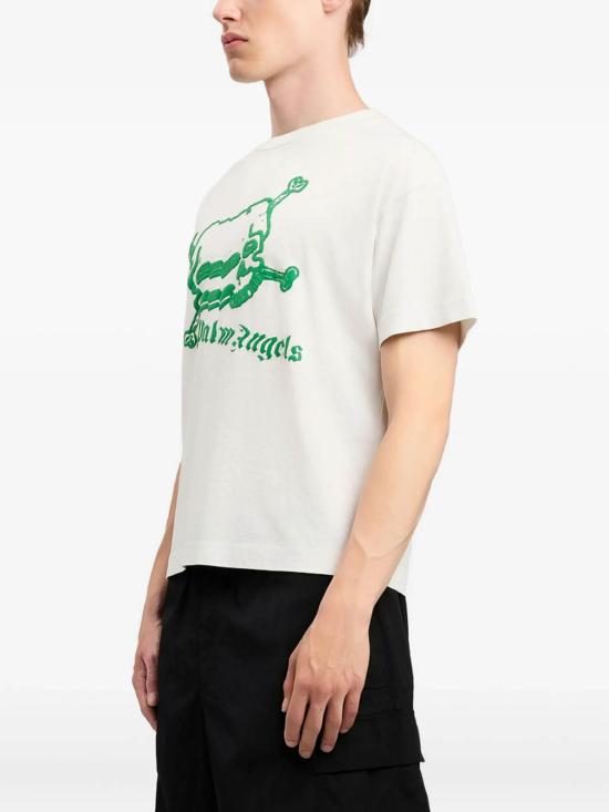 26SS 팜앤젤스 반팔 티셔츠 PMAA109S26JER0040355 White - PALM ANGELS
