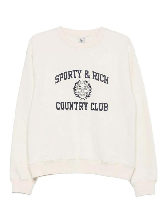 26FW 스포티앤리치 긴팔 티셔츠 ST09876218WHECRU Light Beige