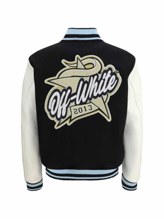 26SS 오프화이트 가죽 자켓 44XJA122S26L002001 Black - OFF WHITE