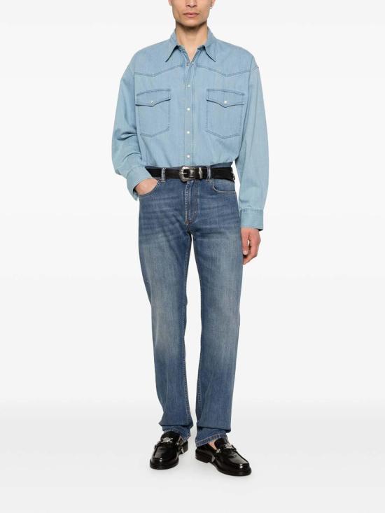 26SS 베르사체 스트레이트 팬츠 1A1783710243631D800 Blue - VERSACE