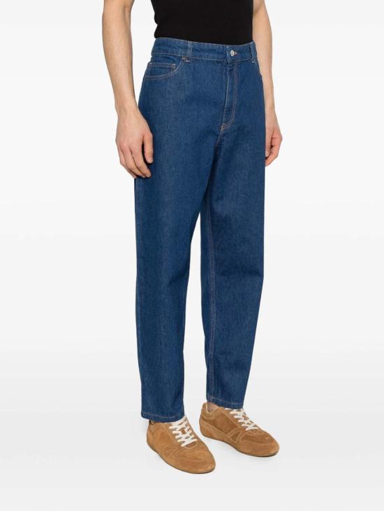 26SS 메종키츠네 스트레이트 팬츠 QM01103WD4023WAIND Blue - MAISON KITSUNE