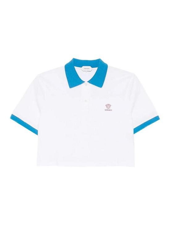 26SS 베르사체 폴로 티셔츠 1A1768110245172W9H0 White