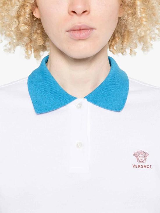 26SS 베르사체 폴로 티셔츠 1A1768110245172W9H0 White - VERSACE