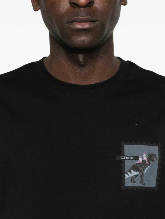 26SS 아이스 비 아이스버그 반팔 티셔츠 F027627A9000 Black - ICE B ICEBERG
