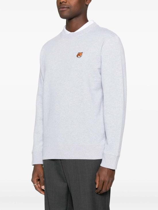 26SS 메종키츠네 폭스 헤드 레귤러 폴로 티셔츠 PM00303KM0340LGREY - MAISON KITSUNE