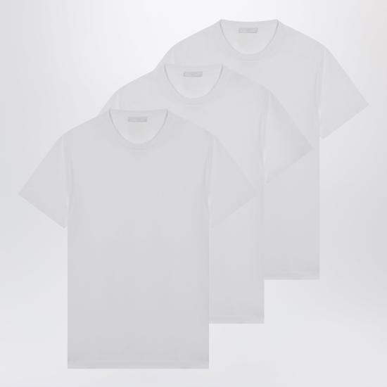 26FW 프라다 코튼 저지 티셔츠 UJM49211CD White