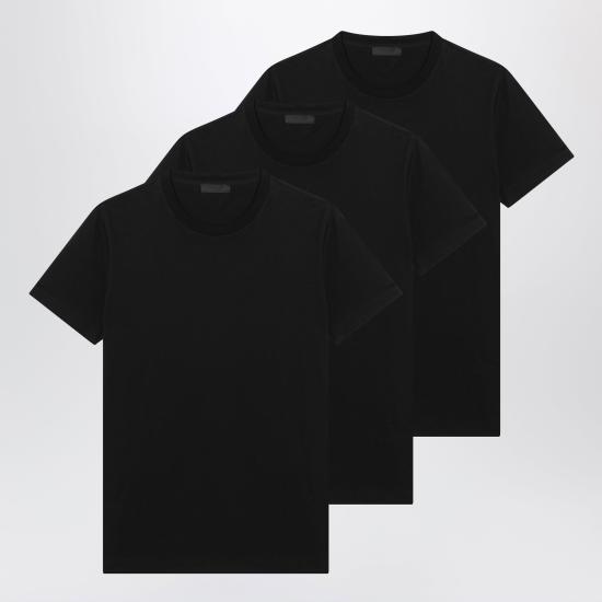 26FW 프라다 코튼 저지 티셔츠 UJM49211CD Black