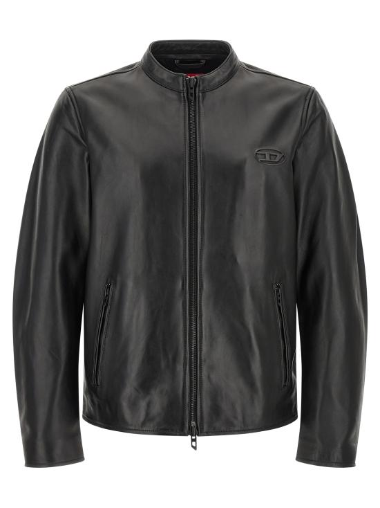 26FW 디젤 가죽 자켓 A185880AJIR9XX Black