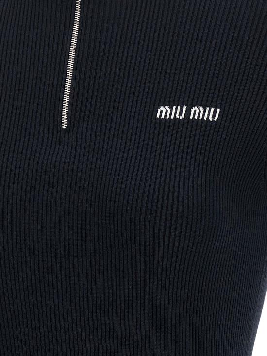 26FW 미우미우 숏 원피스 MMA948SOOO12ZLF0008 Blue - MIU MIU