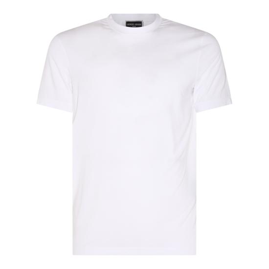 26FW 조르지오 아르마니 반팔 티셔츠 3GST52 SJP4ZU090 WHITE