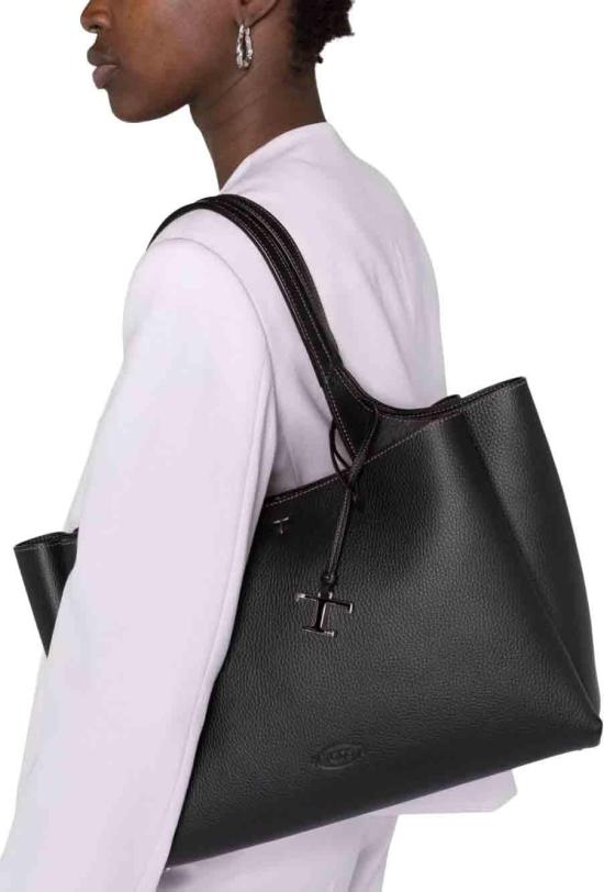 26FW 토즈 레더 백 미디움 XBWAPAF9300QRIB999 BLACK - TODS