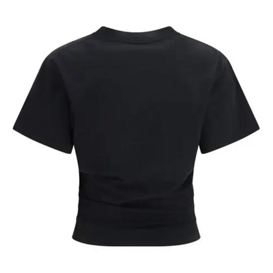 26FW 발렌시아가 빈티지 홀리데이 코튼 티셔츠 A0016U TUVO81000 BLACK - BALENCIAGA