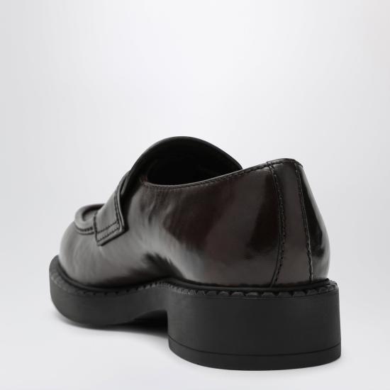 26FW 프라다 삼각 로고 초콜릿 레더 로퍼 2DE127G0003ZPQ Brown - PRADA