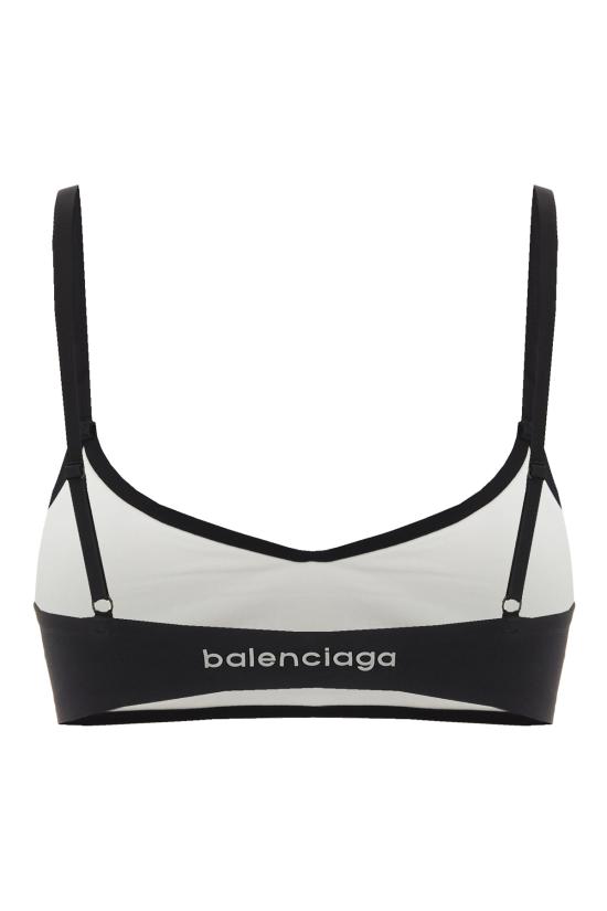 26FW 발렌시아가 트레이닝 티셔츠 A0023ZTUVN7 1070 BLACK WHITE - BALENCIAGA