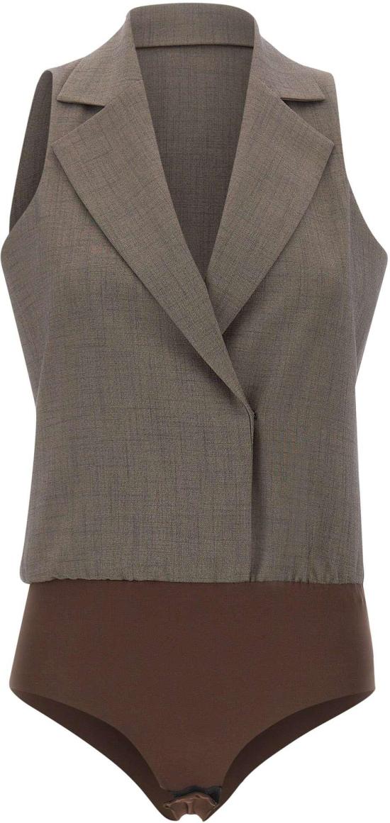 26SS 리우조 바디수트 티셔츠 1413589 TAUPE