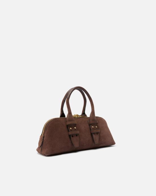 26FW 핑코 토트백 105334A2JH L74V Marrone castano mat gold - PINKO