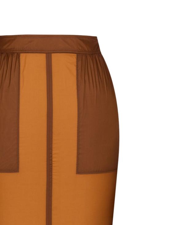 26SS 생로랑 펜슬 나일론 스커트 870894 Y8J406560 COGNAC - SAINT LAURENT